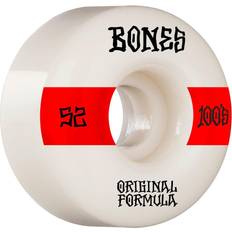 Bones Bones Wheels OG Formula Skateboard Hjul 100 52 Mm V4 Wide 4pk White Hvid 52mm Unisex Adult, Kids, Newborn, Toddler, Infant