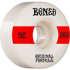 Bones Wheels OG Formula Skateboard Hjul 100 52 Mm V4 Wide 4pk White Hvid 52mm Unisex Adult, Kids, Newborn, Toddler, Infant