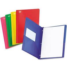 Yellow Binders & Folders Oxford Two-pocket Portfolio, Tang Fastener, 0.5" Capacity, X