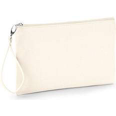 Natural Toiletry Bags Westford Mill Canvas Wristlet Pouch (26 x 17cm) (Natural/Natural)