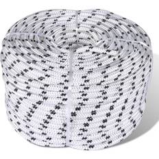 Cordes marines vidaXL Corde Bateau Tressée Polyester 6 mm 250 m Blanc Gréement Corde Levage