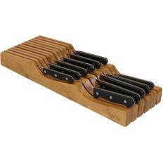 Knife Blocks Oceanstar In-Drawer Bamboo Knife Organizer