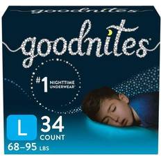 Diapers Goodnights Boys Nighttime Bedwetting Underwear Size L 31-43kg 34pcs