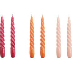 Hay Ljusstakar, Ljus & Doft Hay Twist Stearinljus 19cm 6st