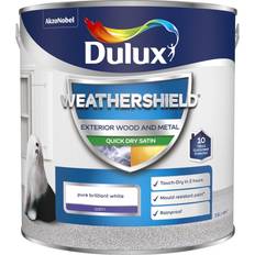 Dulux White Paint Dulux Weathershield Exterior Quick Dry Satin Paint Pure Wall Paint White 2.5L
