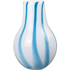 Broste Copenhagen Ada Stripe Light Blue Mundblæst Vase