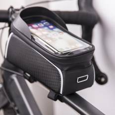 Cykeltaske til ramme m/skærmet mobilholder (vandtæt)
