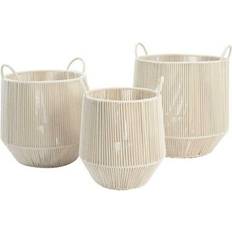 Beige Paniers Dkd Home Decor set Beige Basket