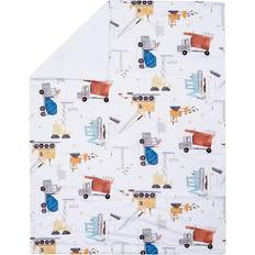 Bedtime Originals Construction Zone White Cozy Fleece Trucks Baby Blanket