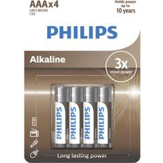 Aaa batteri Philips Batteri Alkaline AAA/LR03 4-pack