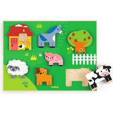 Knob Puzzles Djeco Farmhouse 7 Pieces
