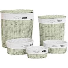 Green Baskets Dkd Home Decor Baskets Polyester Green wicker Basket