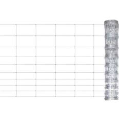 Staal Gelaste Draadhekken vidaXL Hek 50x1.5 m Gegalvaniseerd Staal Zilverkleurig