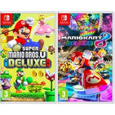 Nintendo Switch Games New Super Mario Bros. U Deluxe + Mario Kart 8 Deluxe Two (Switch)