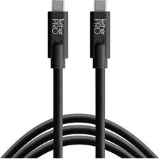 Tether Tools Cables Tether Tools USB-C to USB-C Cable, 15', Black #CUC15-BLK