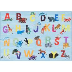 Orange Rugs Kid's Room Eric Carle Home Dynamix Elementary Blue Alphabet 2'9 X 4'3 Area X