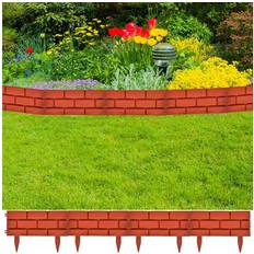 vidaXL Lawn Divider with Brick