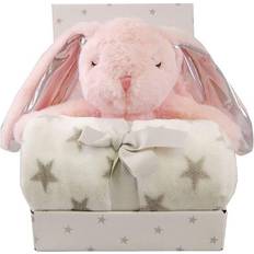 Kanin lyserød CarloBaby Fleecetæppe & Bamse Kanin, Lyserød