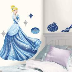 Multicolore Décorations murales RoomMates Stickers Disney Cendrillon 102 x 75 cm Bleu