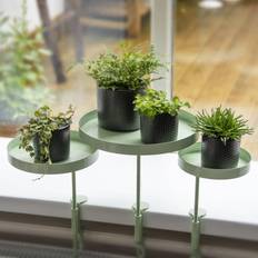 Macetas, Plantas y Cultivo Esschert Design Bandeja Para Plantas Con Abrazadera Redonda Verde M