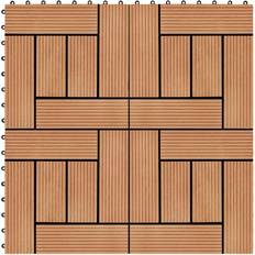 Pavimentazioni Esterne vidaXL Piastrelle Per Decking In Wpc 11 Pz 30x30cm 1mq Colore Teak