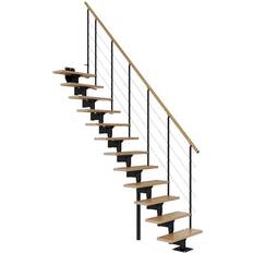 Træ Straight Stairs Dolle Boston Egetrin Ligeløb Sort -13
