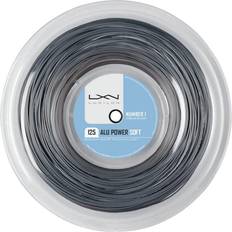 Silver Tennissenor Luxilon Alu Power Soft (220 M) Tennissena, 1.25 mm/16L gauge