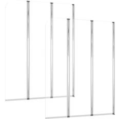 vidaXL brusevægge 2 stk. 104x130 hærdet glas transparent