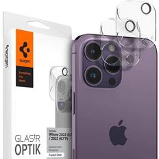 Apple iPhone 14 Pro Max Schermprotectors Spigen Optik Lens Protector (2-pack) iPhone 15 Pro Camerabescherming Lensbeschermer