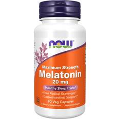 NOW Vitamins & Supplements NOW Supplements, Maximum Strength Melatonin 20 mg, Healthy