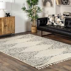 Beige Carpets Nuloom Bria Moroccan Diamond Shag Beige, White