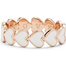 Pura Vida Love Hearts Band Ring - Rose Gold/Pink