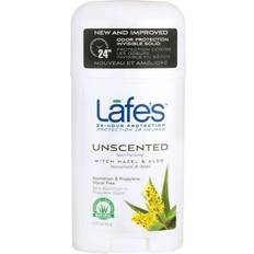 Lafe Natural and Organic Deodorant Stick Unscented Witch Hazel & Aloe 2.25