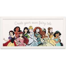 Jaune Décorations Murales Open Road Brands Framed Disney Princess Fairytale Wall Decor Décoration Murale