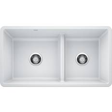 White Kitchen Sinks Blanco Precis 33" Double