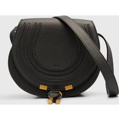 Chloe Marcie Mini Whipstitch Saddle Crossbody Bag BLACK