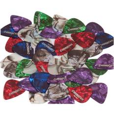 Chromacast Pearl Celluloid Guitar Pick, Assorted Gauges, 48 Pack