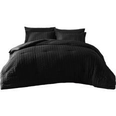 CozyLux Seersucker Bed Linen Pink, Green, Grey, White, Black (259.1x228.6cm)