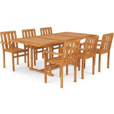 vidaXL 3059608 Ensemble repas de patio, 1 Table incluse 6 Chaises