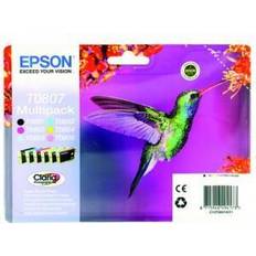 Epson Multipack T0807 - Sort/Gul/Cyan