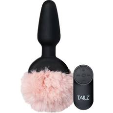 Tailz Bunny Tail Vibrerende Anal Plug med Fjernbetjening Sort