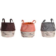 Dkd Home Decor Pyykkikori Harmaa Oranssi 28 x 28 x 30 cm