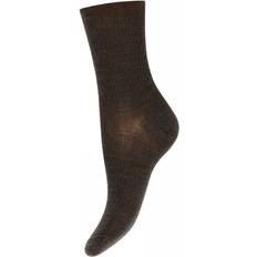 Grå Strømper mp Denmark Mpwoman Fine Wool Rib strømper Dark