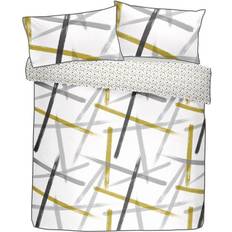 Appletree Leda Abstract Duvet Cover Yellow, Grey