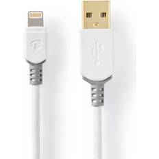 Apple lightning til usb 3 Nedis Lightning USB-A kabel - Hvid MFi