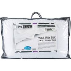 Soie Coussins Décoratifs Homescapes Pure Mulberry Silk Blend Coussin de Décoration Complet Blanc