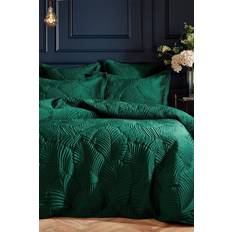 Textiles Paoletti Palmeria Emerald Velvet Duvet Cover Green