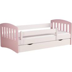 Røde Barnesenger Furniturebox Juniorsäng Kilakila 80x140 - Rosa/Grå