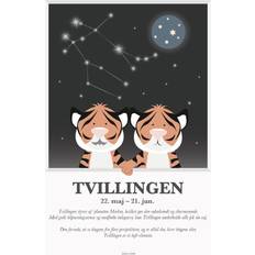 Kids by Friis Stjernetegns Plakat Tvillingen 30x40cm