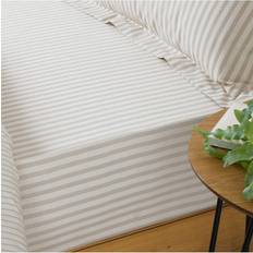 Naturfarvet Lagner Yard Hebden Striped Fitted Lagen Beige, Naturfarvet, Gul (200x)